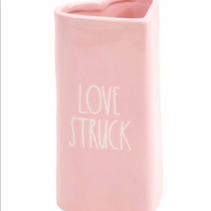 COPY - Brand New Rae Dunn Pink Love Struck Tall Heart Vase Below $22 Retail